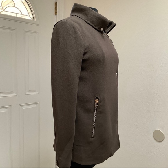 Aritzia Wilfred Mayet Double Breasted Jacket Crepe Fabric XSmall Olive G… - Picture 6 of 16